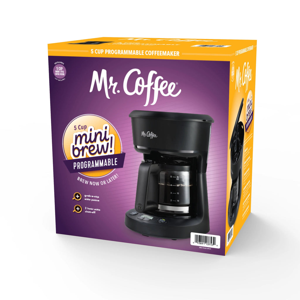 25 oz. Mini Brew Black Programmable Coffee Maker Q6865