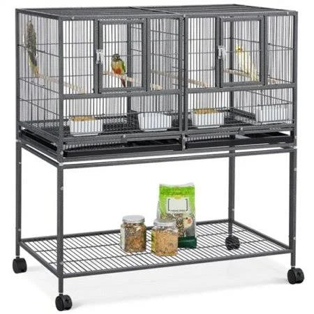 Breeder Parakeet Bird Cage for Canary Cockatiel Parrot Lovebird, Size: 37.6 R982