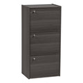 3-Tier 3-Door Wood Bookcase Storage Shelf P354