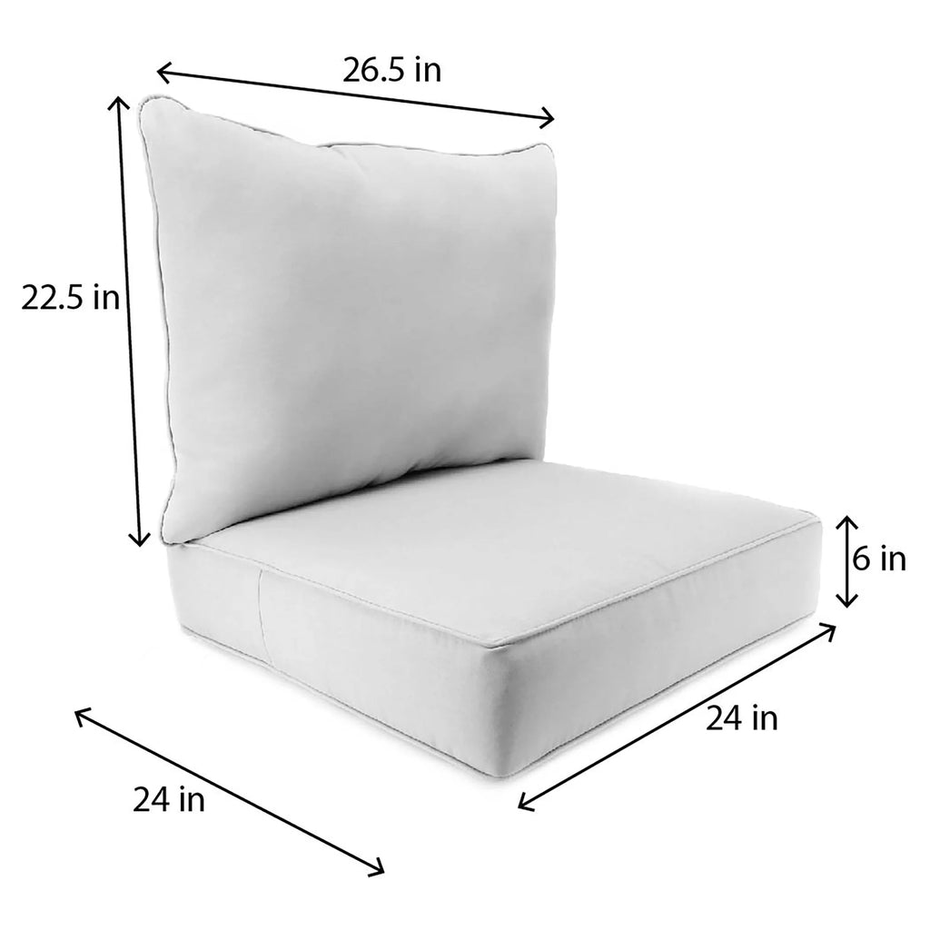 Colsen Berry Red Floral Rectangular Outdoor Deep Seating Chair Seat and Back Cushion with Welt V192