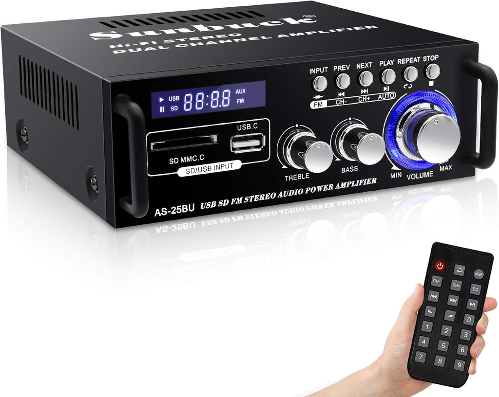 180W Wireless Bluetooth Stereo Amplifier with Remote Control O289511