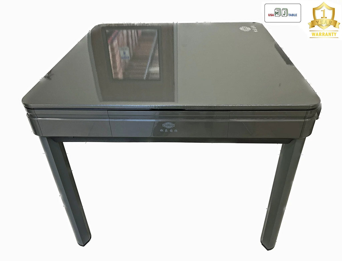 Gray Ultra-Thin 4-Legs Automatic Mahjong Table with 40mm Numbered tiles F995391