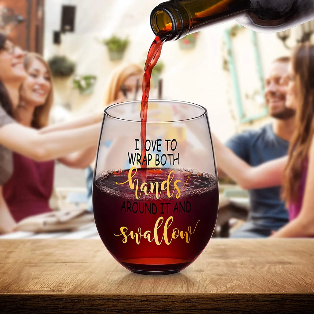 Funny Stemless Wine Glass G375