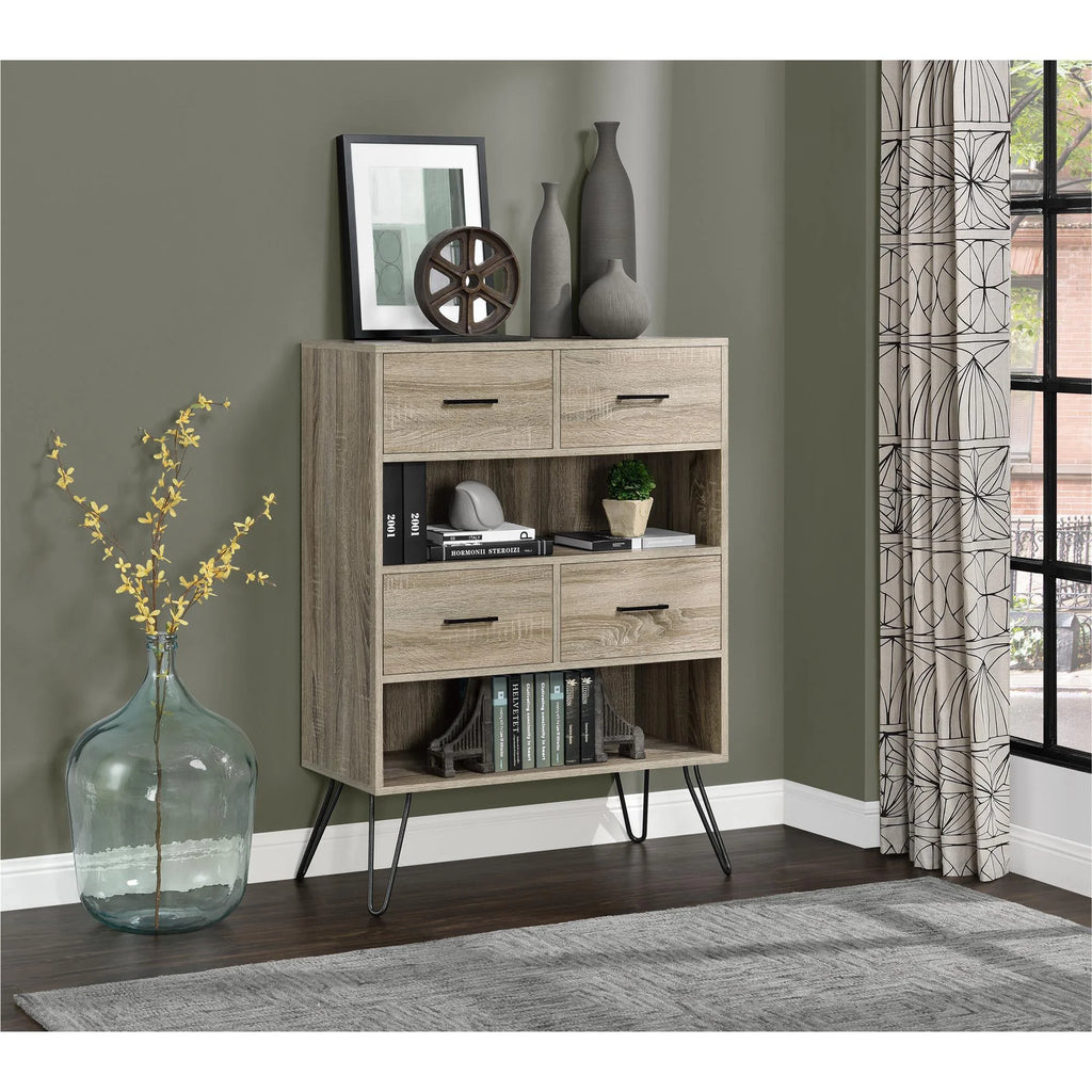 Sonoma Oak Bookcase with Bins I553