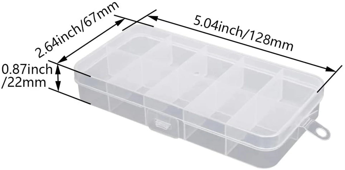 Plastic 10 Grids Component Storage Box Pack of 2 N917