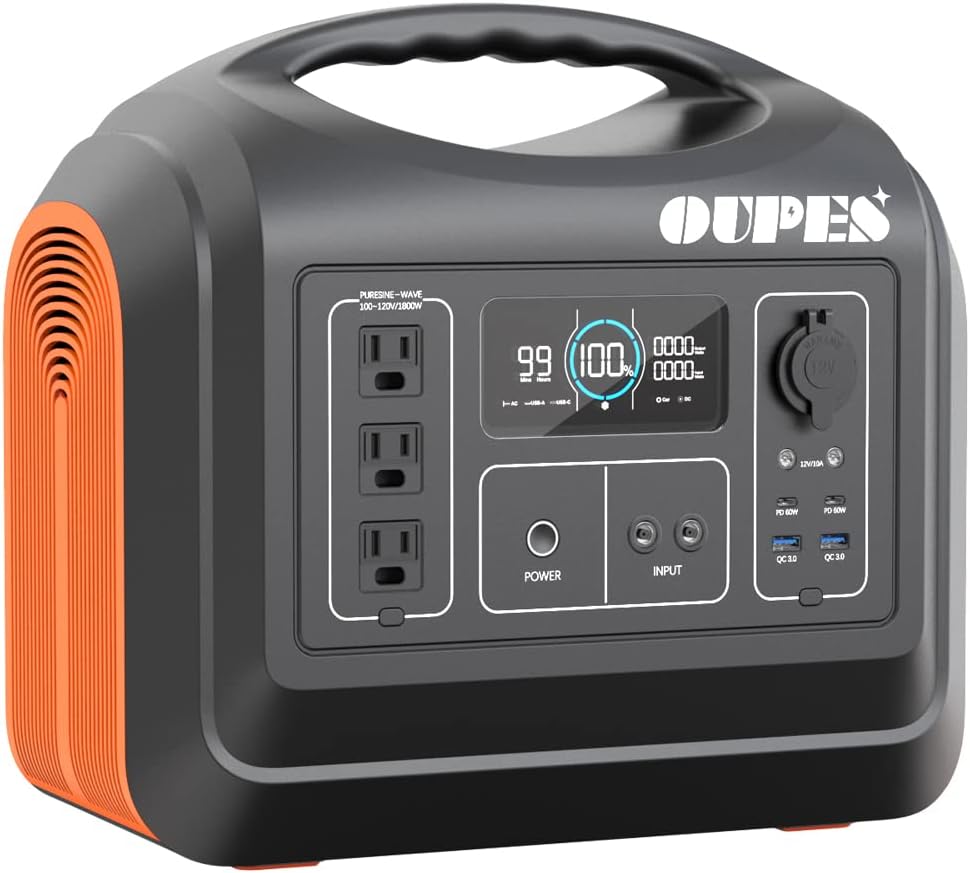 1200W 992Wh Portable Power Station LiFePO4 Battery with 2 X100W Solar Panel D91507