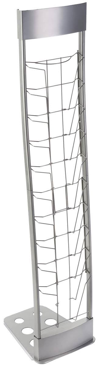Silver Floor Literature Rack with Carrying Case R193