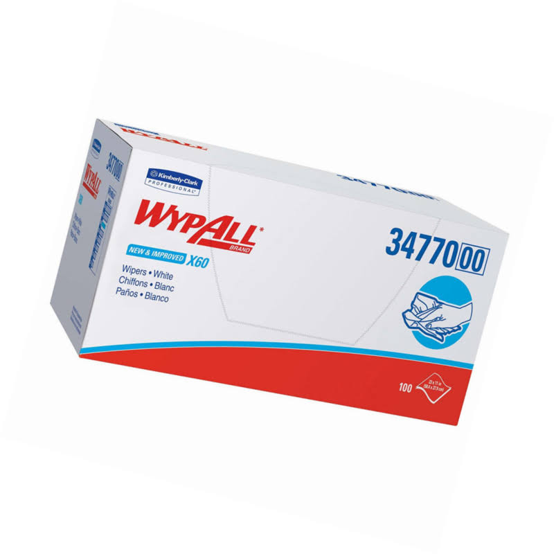 1/4 Fold White Wipers, 11 x 23, 100/Box, 9/Carton Y374663