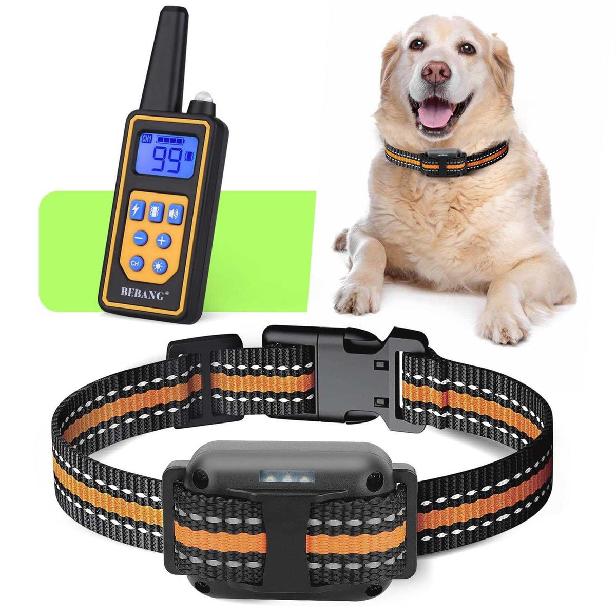 2600FT Dog Training Collar with Remote 3 Modes Beep Vibration Shock N369