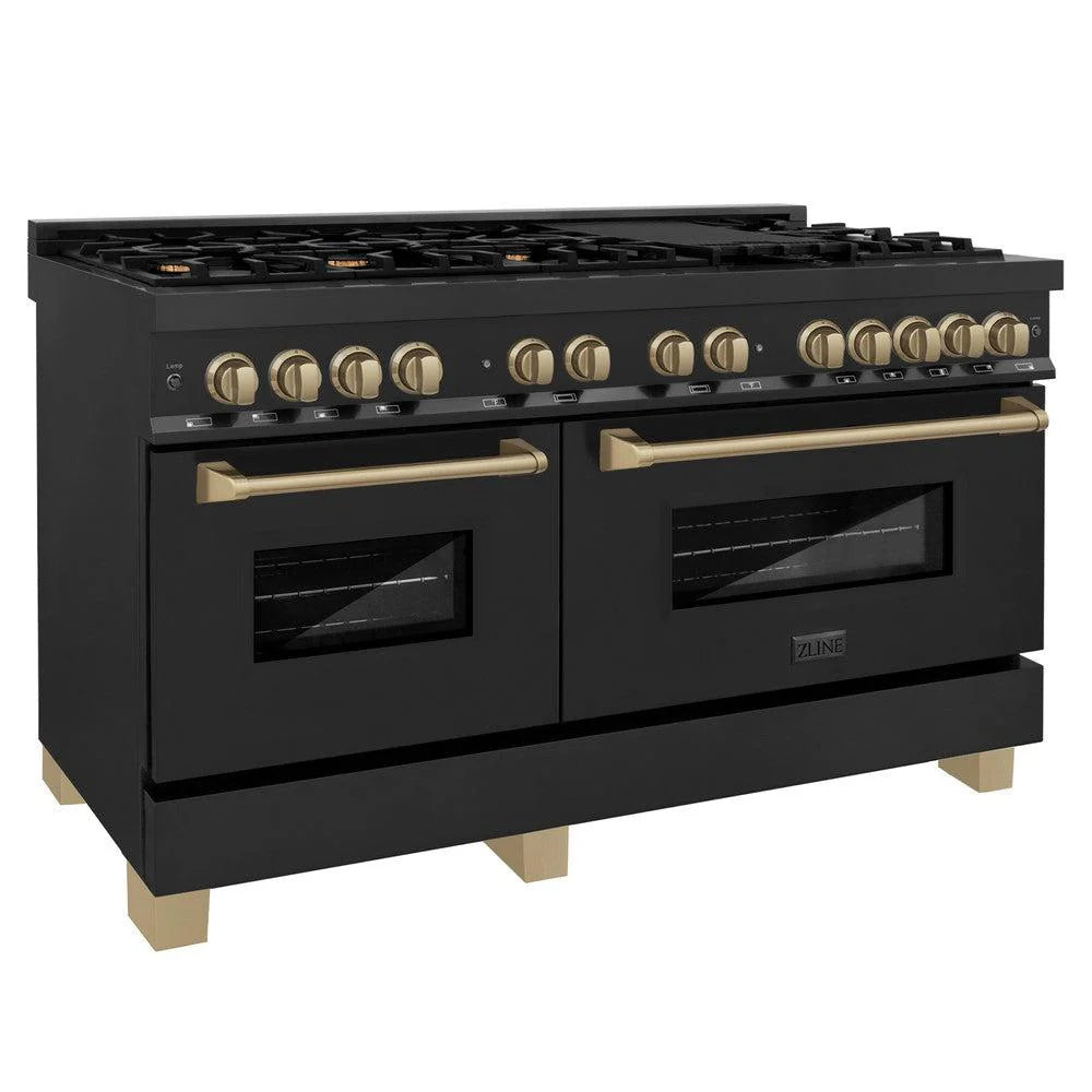60 Dual Fuel Range in Black Stainless Steel R125925