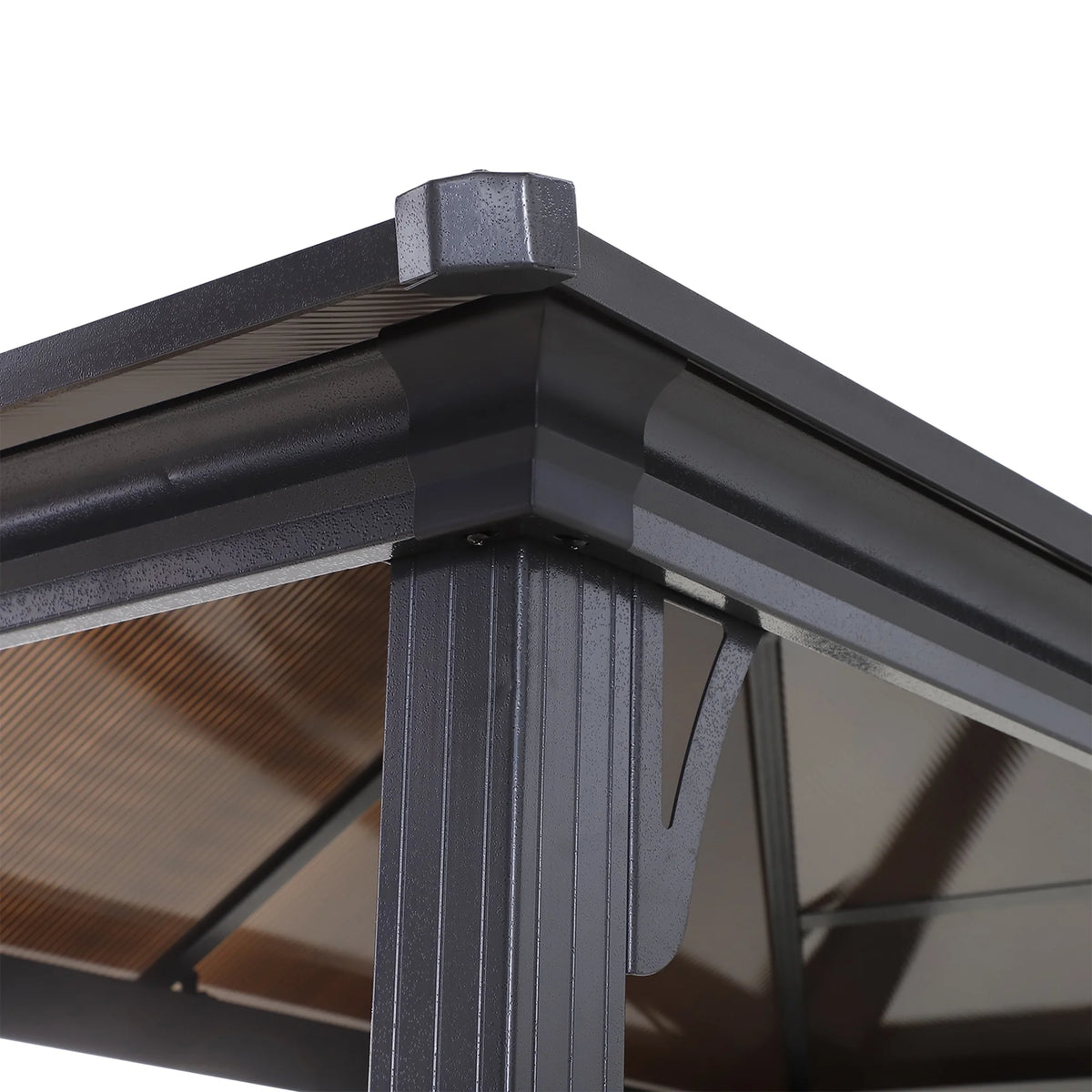 9' x 5' Hardtop BBQ Grill Gazebo with Polycarbonate Roof D307883