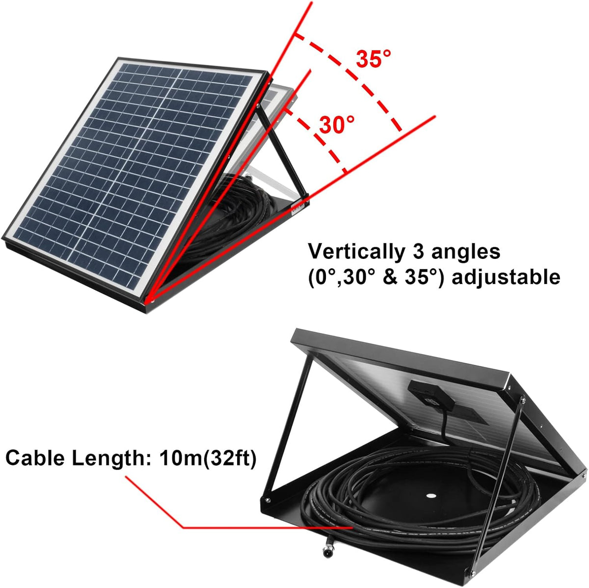 Solar Powered Exhaust Fan with Thermostat B47018