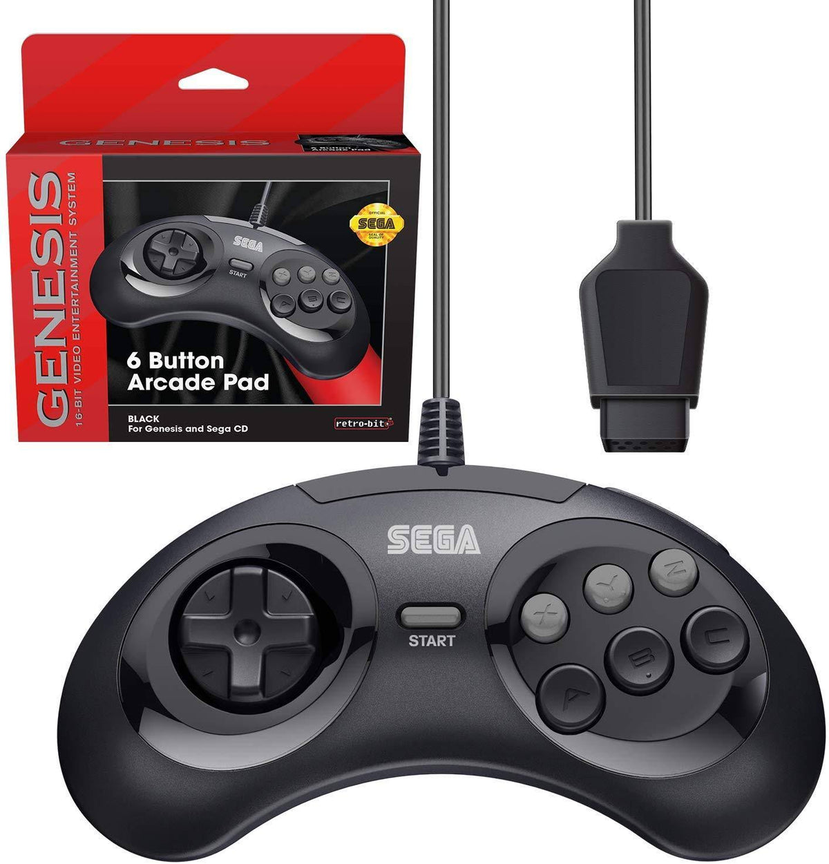 Black 6-Button Arcade Pad Q435548