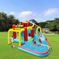 7 in 1 Inflatable Water Park Bouncer with Splash Pool E13345