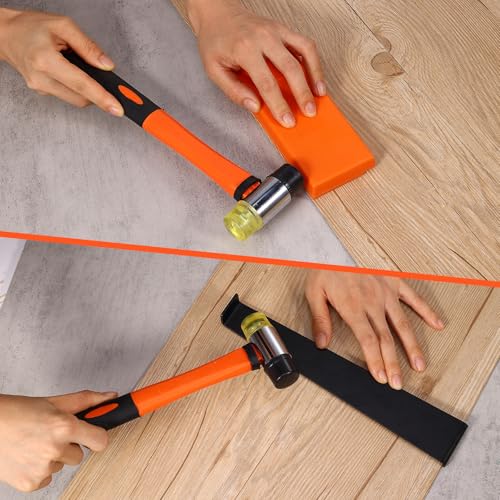 26 Pcs Wood Floor Installation Kit with Mallet, Knee Pads, Pull Bar, Tapping Block, Tape Measure and Spacers F782