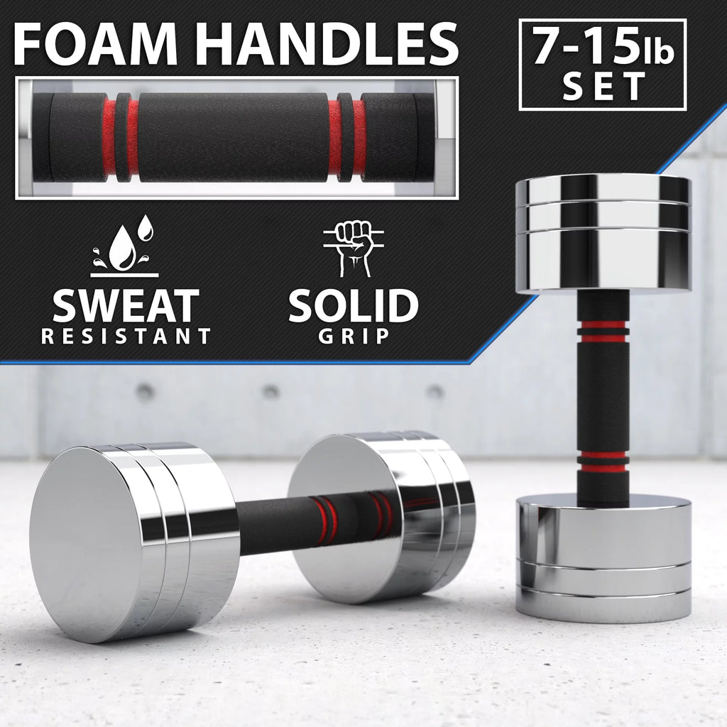 Adjustable Dumbbell Set with Foam Handles C1533