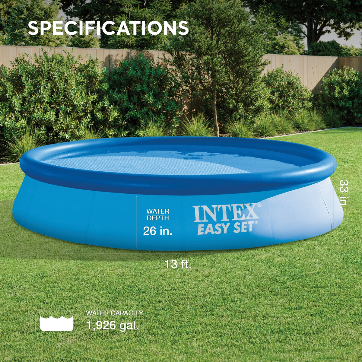 Easy Set Pool with Filter 13 Feet x 33 Inches X423451