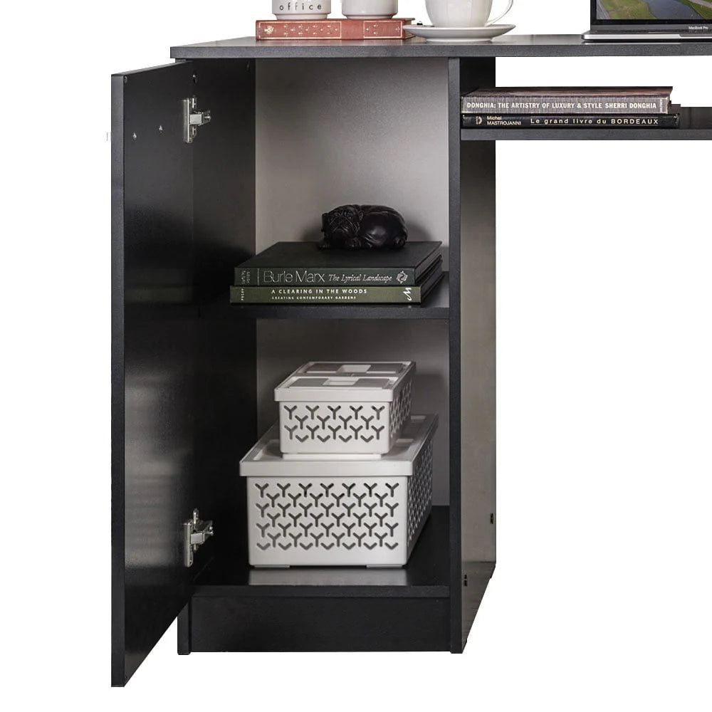 White 53 inch Office Desk with Drawers Y74352