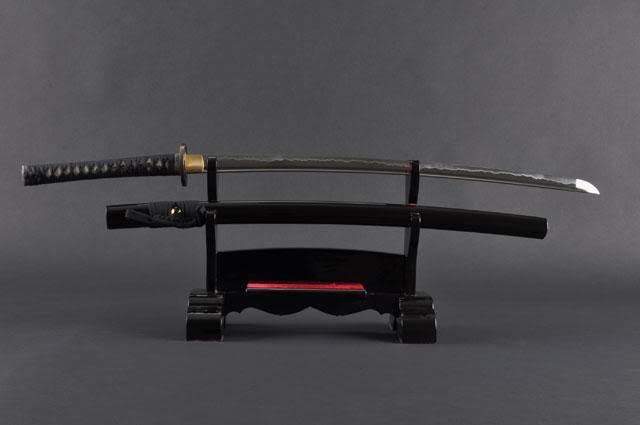 Black Wooden Scabbard Samurai Katana Sword O1643
