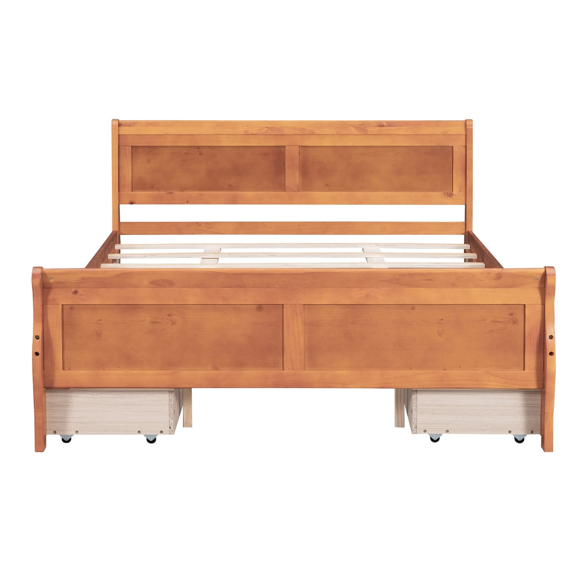 Queen Size Wood Platform Bed with 4 Drawers S6573