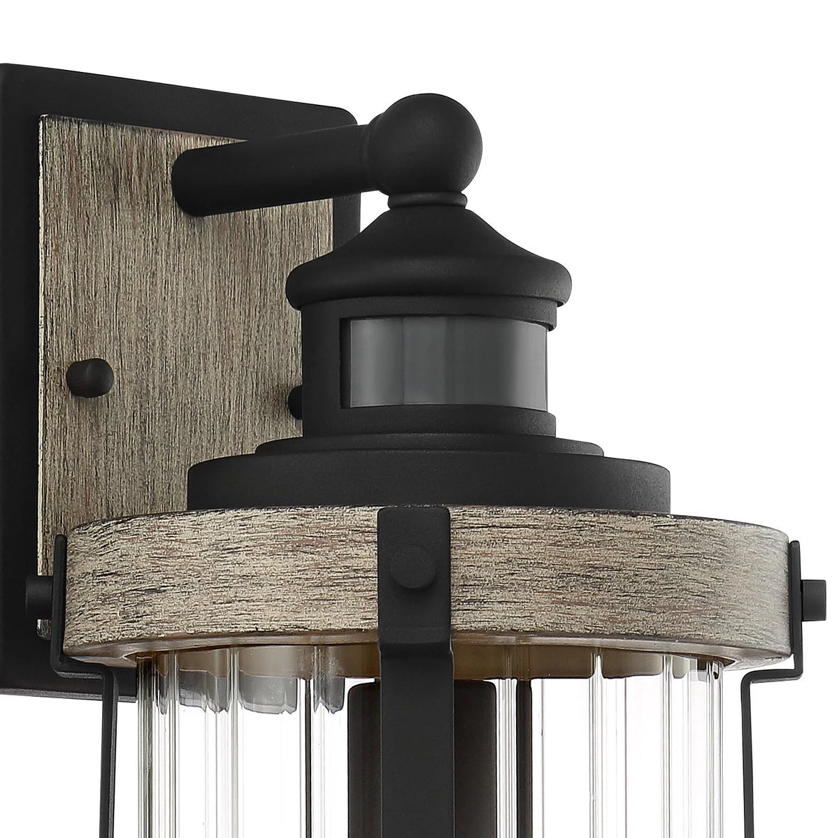 Set of 2 Gray Black Motion Sensor Dusk to Dawn Outdoor Wall Light X734894