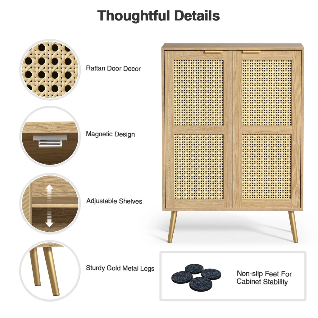 Rattan Storage Cabinet H443