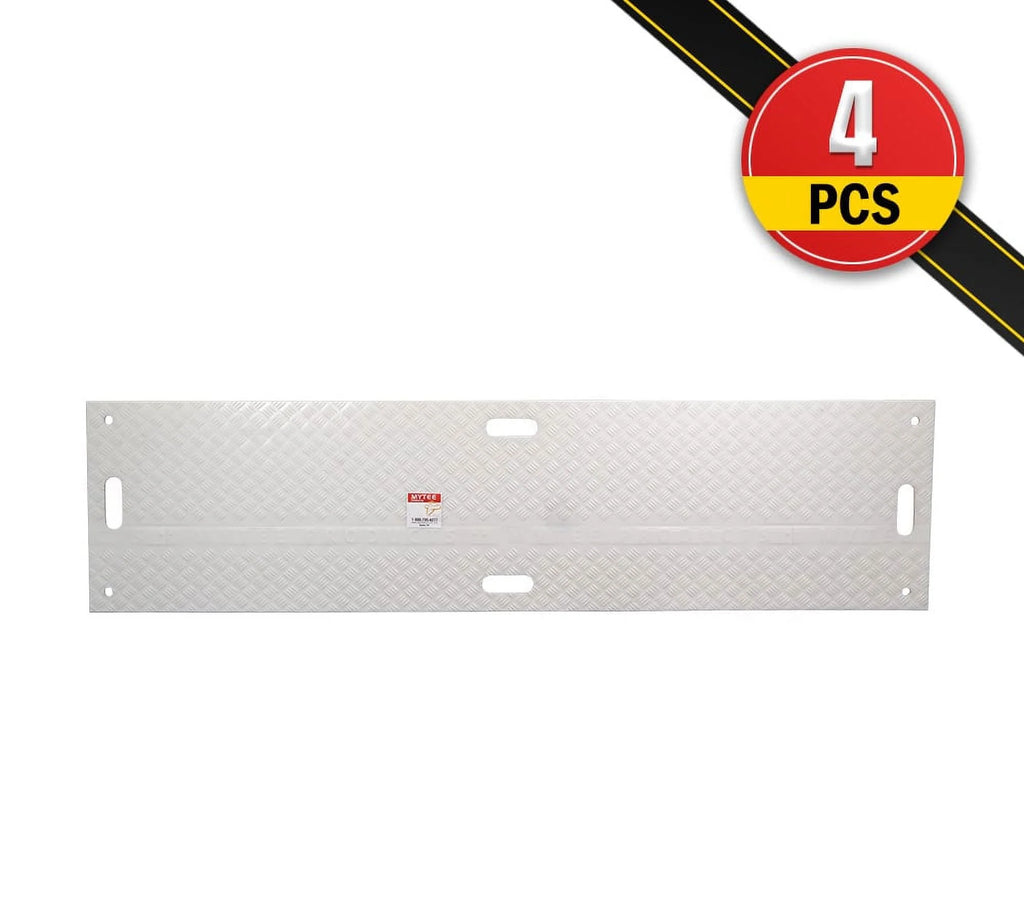 4 Pcs White Ground Protection Mats with 6 Pcs Connectors K959773