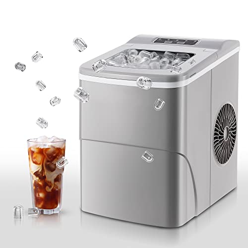 Black Countertop Ice Maker with Ice Scoop & Basket Q3045