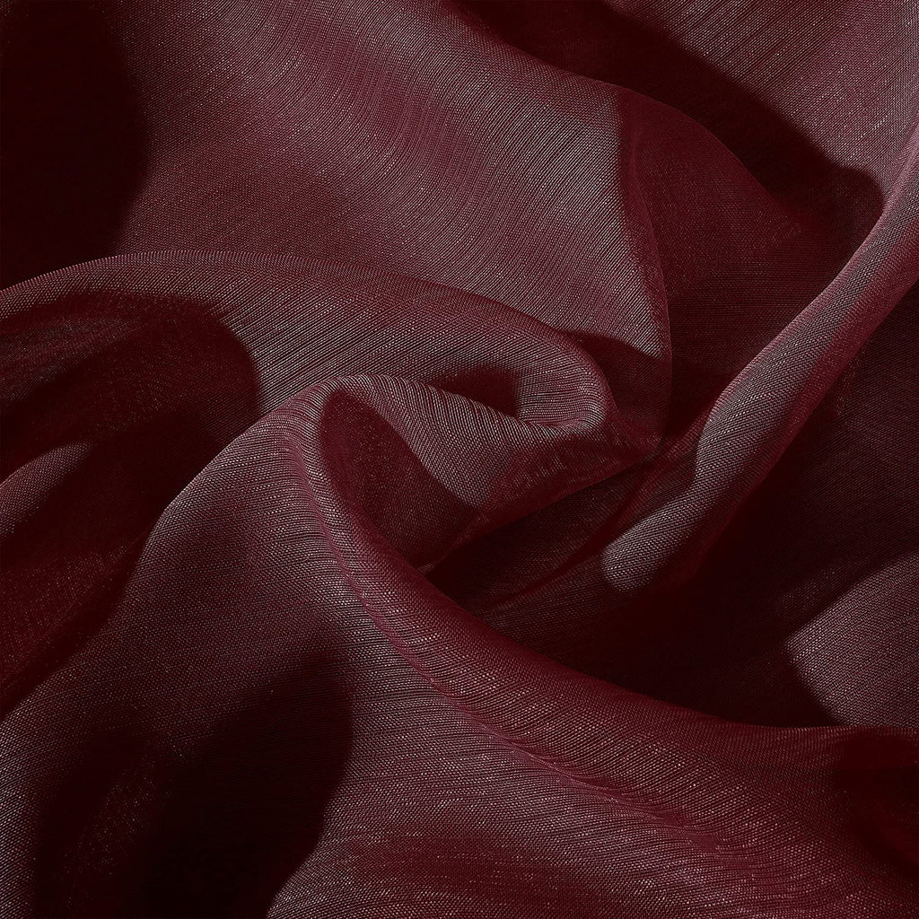 Burgundy Semi-Sheer Grommet Curtain Panel Pair, 108" x 84" V52940