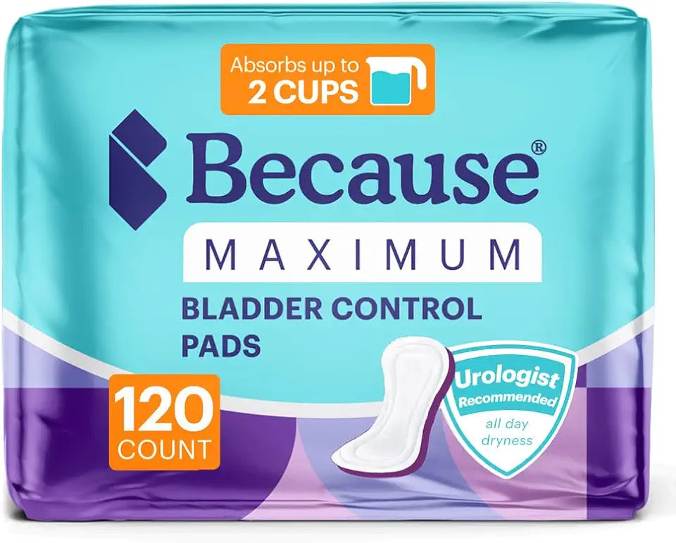 Incontinence Pads for Women, Maximum Absorbency, 120 Count J1065