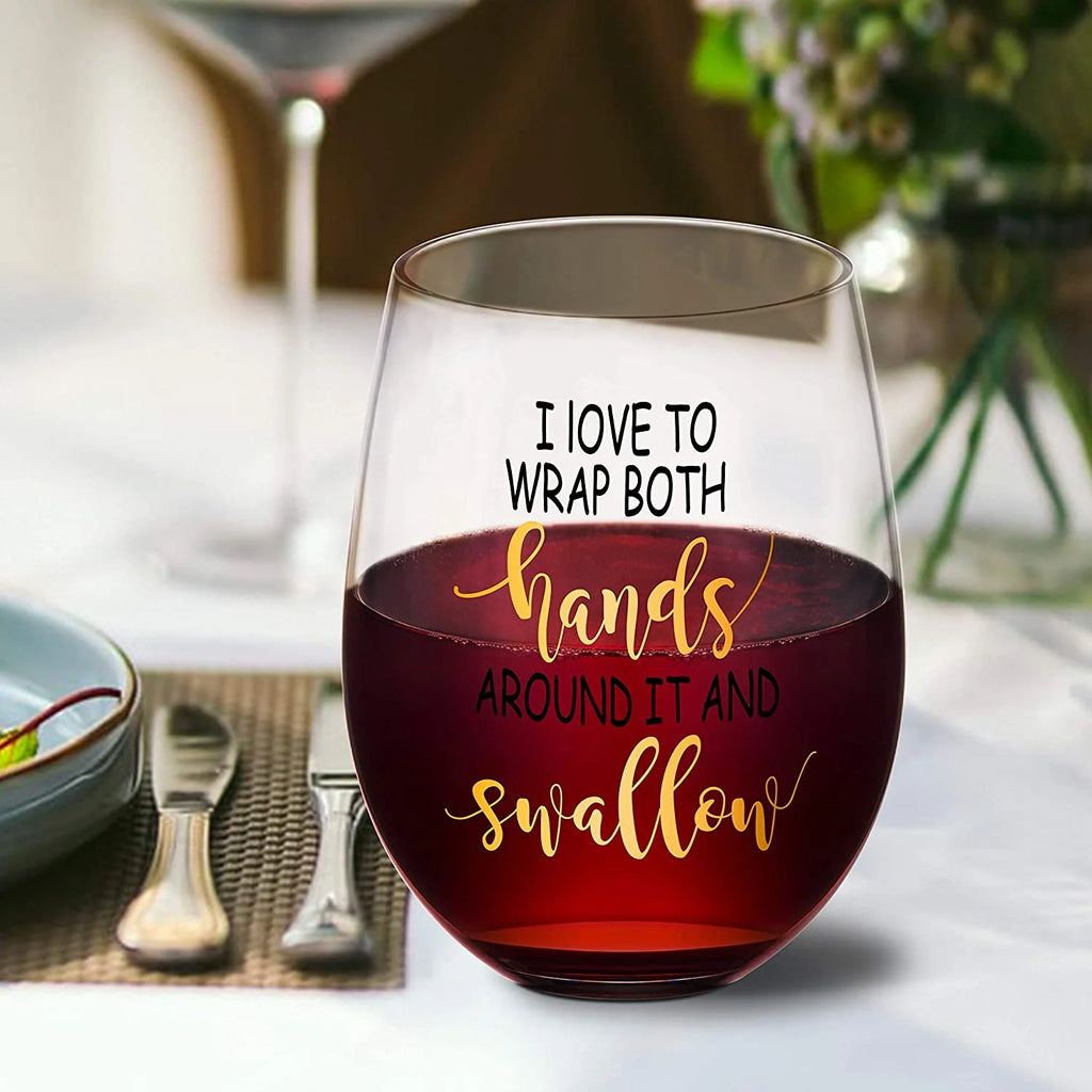 Funny Stemless Wine Glass G375