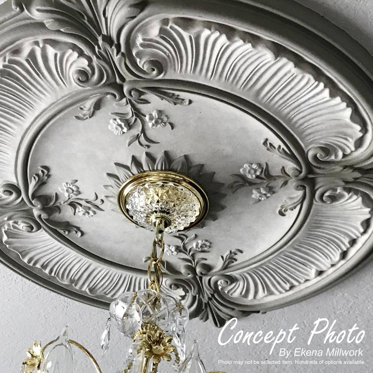 Hand-Painted Ceiling Medallion E489618