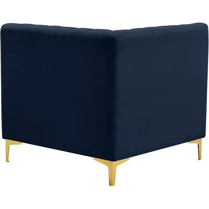 Navy Velvet Corner Chair S303911
