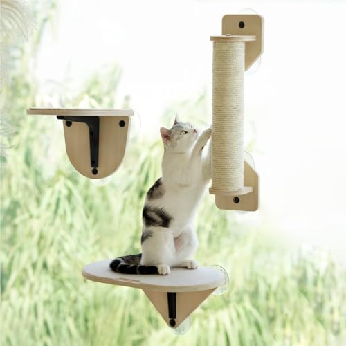 Window Perch Hammock with Climbing Steps and Scratching Post D9432