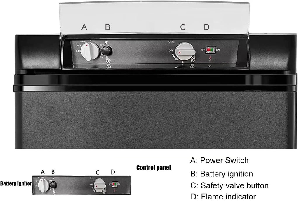 2.1 Cu Ft Propane Gas RV Compact Refrigerator P483