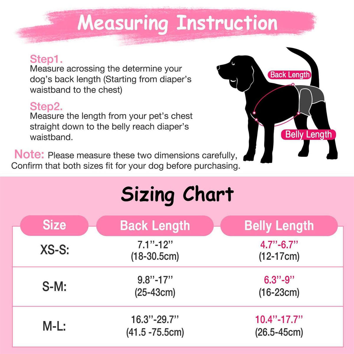 2 Pieces Dog Diaper Suspenders K8967