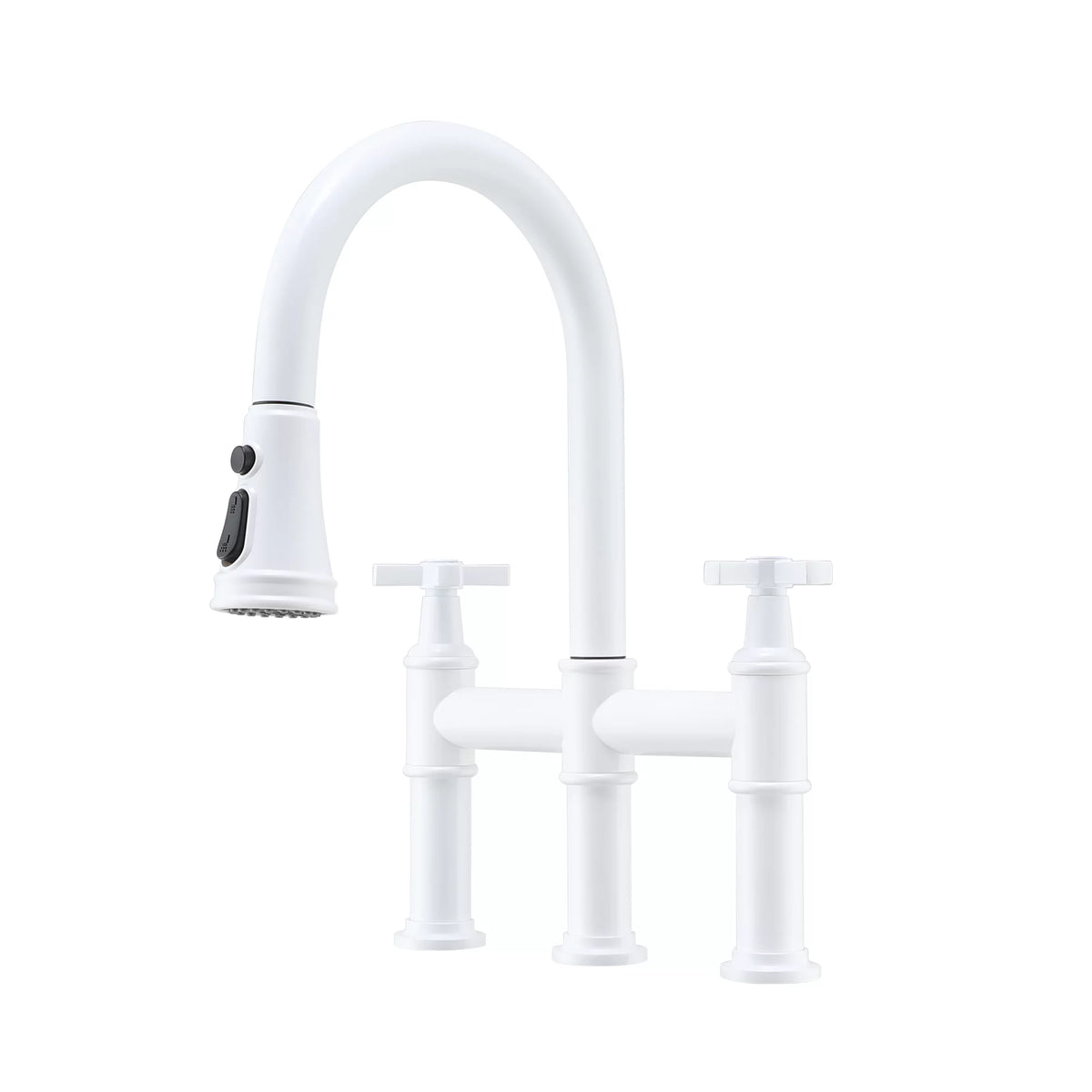 Bridge Kitchen Faucet with Pull Down Sprayer C217