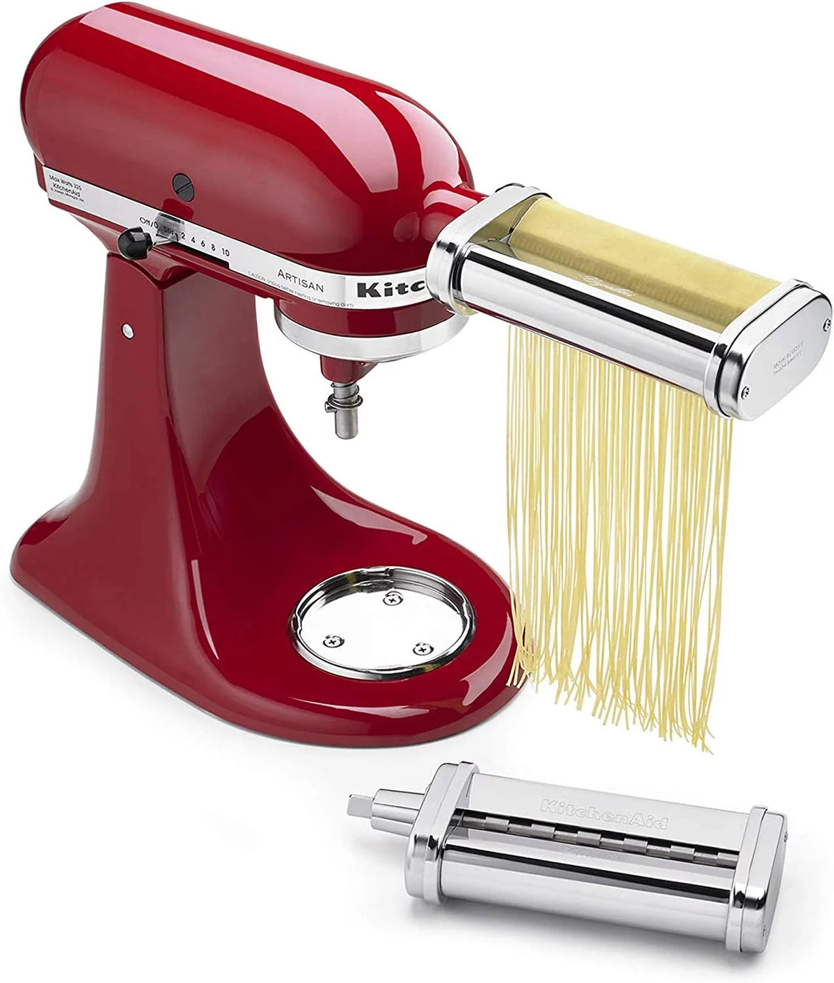 White Pasta Press Attachment with 6 Interchangeable Pasta Plates I2103