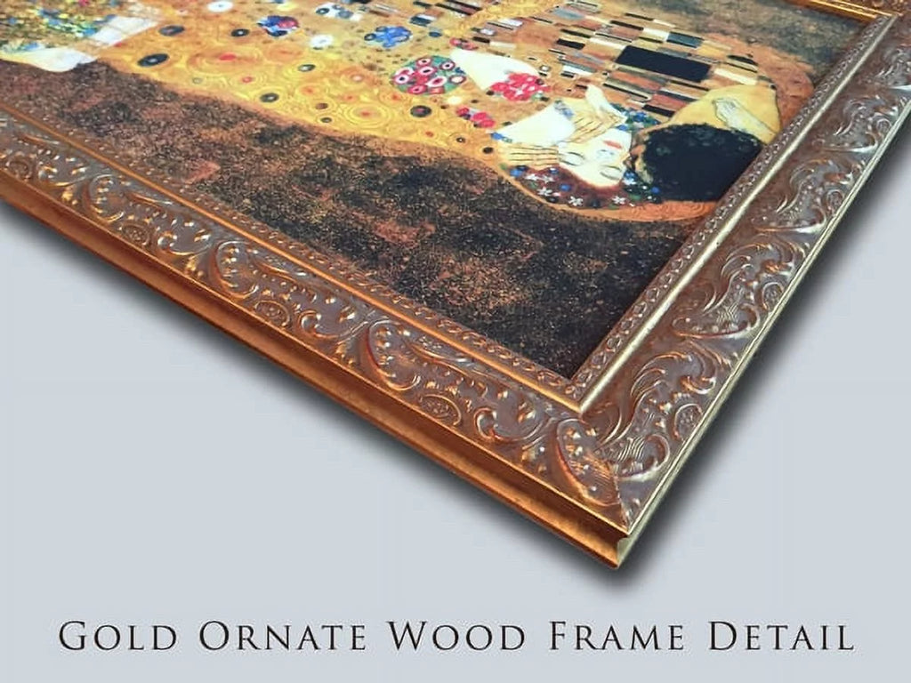 Gold Ornate Wood Framed Canvas Art T576