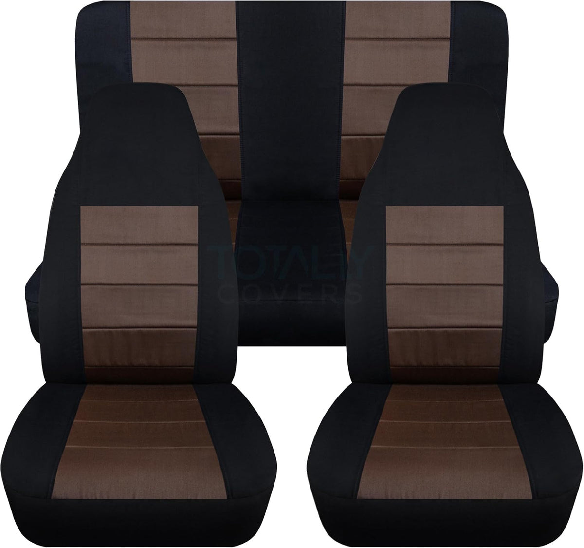Black & Purple Full Set Front & Rear Seat Covers for 2-Door Jeep Wrangler TJ M876