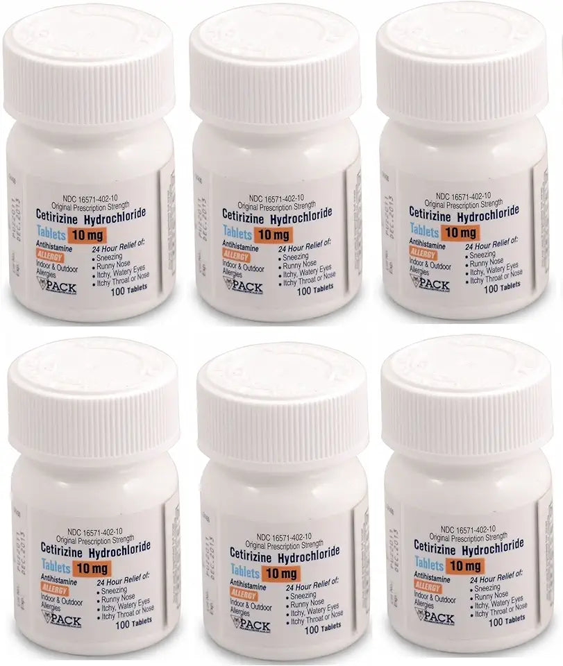 Cetirizine 10 mg Antihistamine Tablets 24 Hour Allergy Tablets 600 Tablets F998445