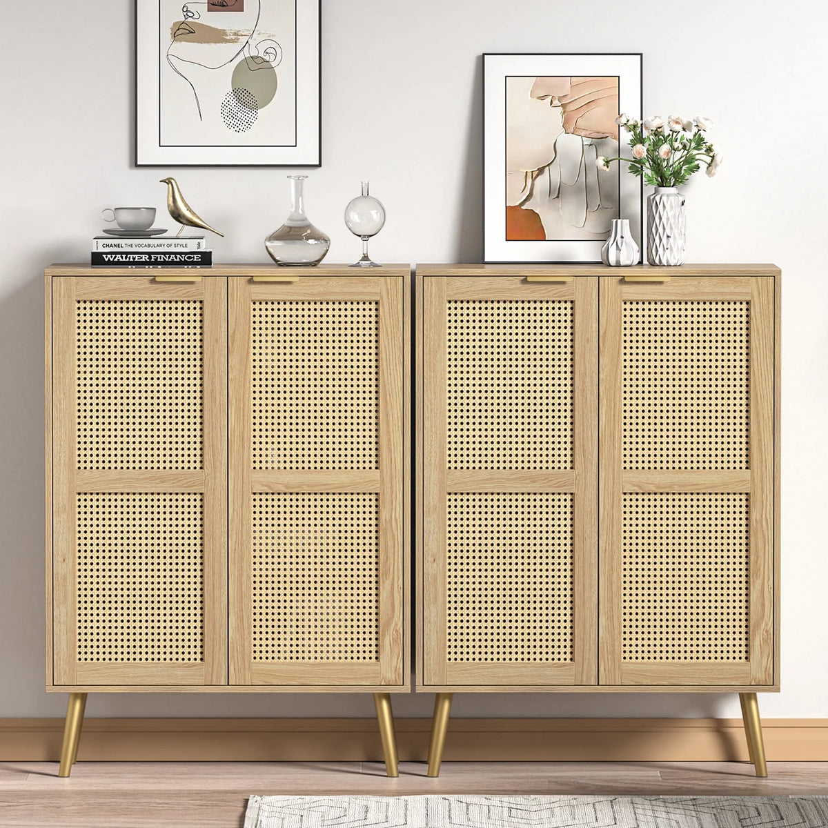 Rattan Storage Cabinet H443