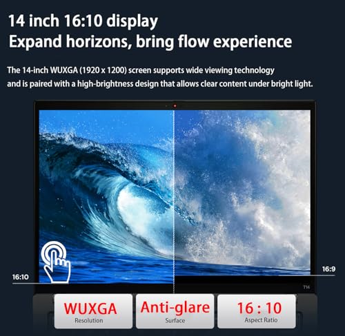 14" FHD+ Touchscreen Business Laptop with 16GB RAM, 1TB SSD, Backlit, Fingerprint, 1080p Webcam, Wi-Fi 6E, Win 11 Pro B9251