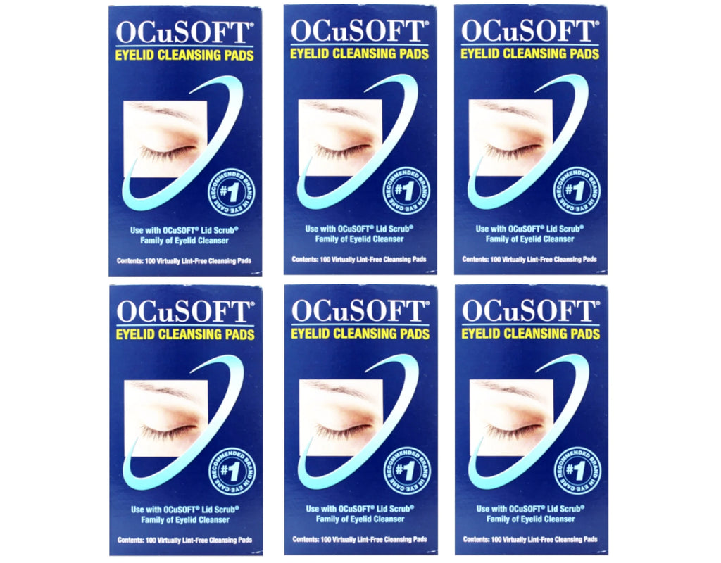 Eye Lid Cleansing Pads, 100 Ea, 6 Pack J310908