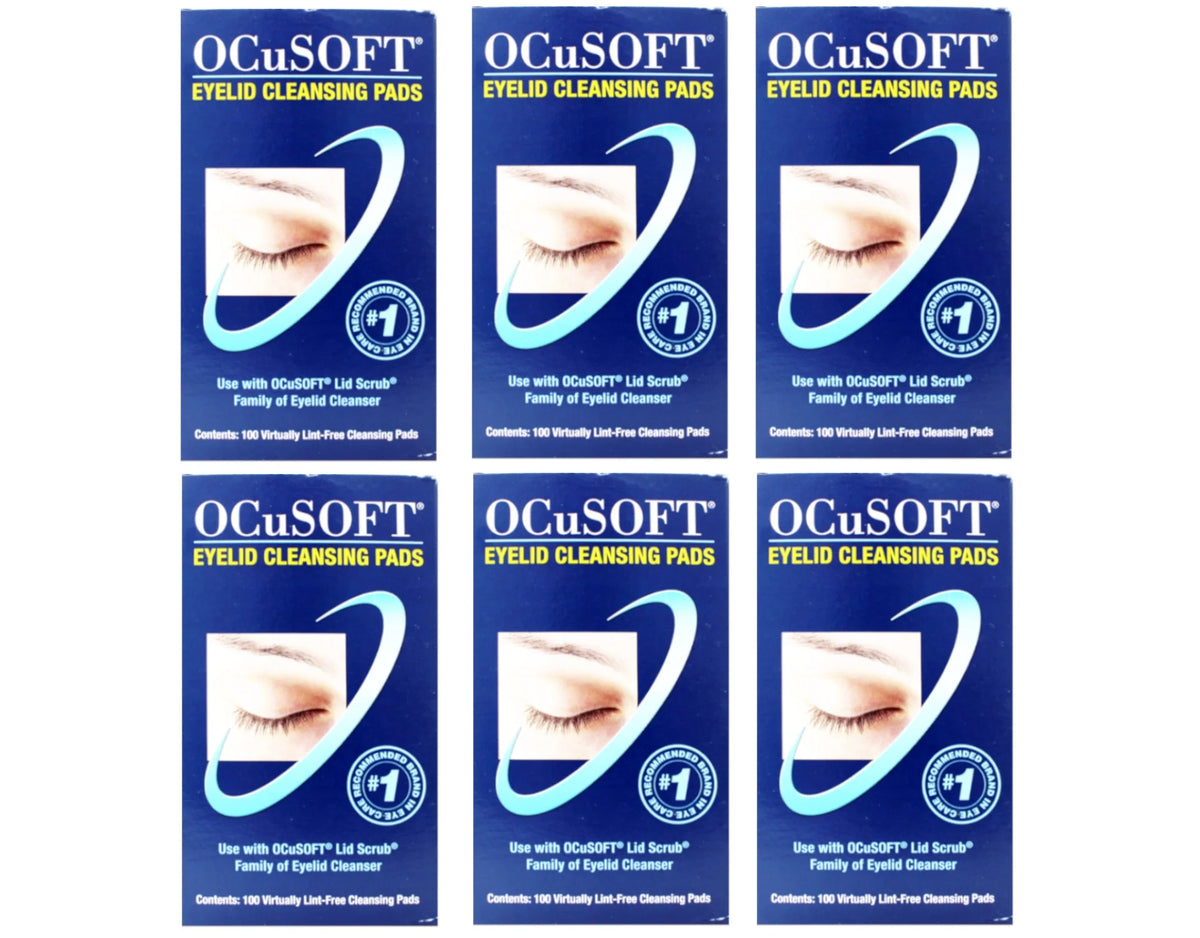 Eye Lid Cleansing Pads, 100 Ea, 6 Pack J310908