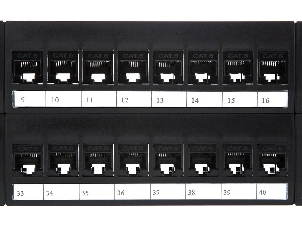 Cat6 High-Density Feed Through Patch Panel - 48 Port 2U P484