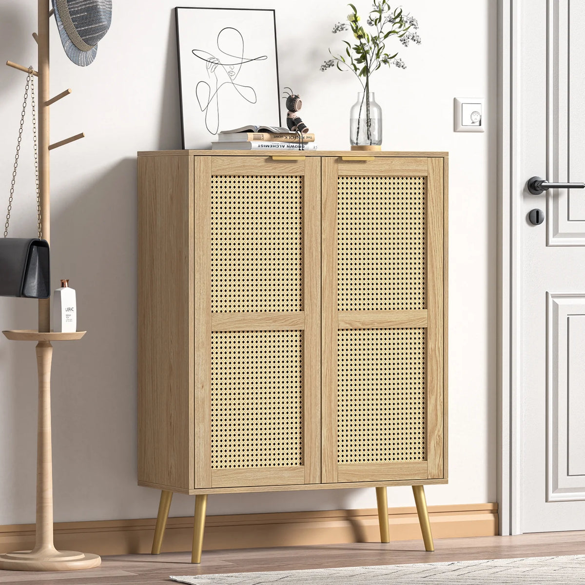 Rattan Storage Cabinet H443