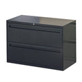Black Metal 2-Drawer Lateral File Cabinet W43313