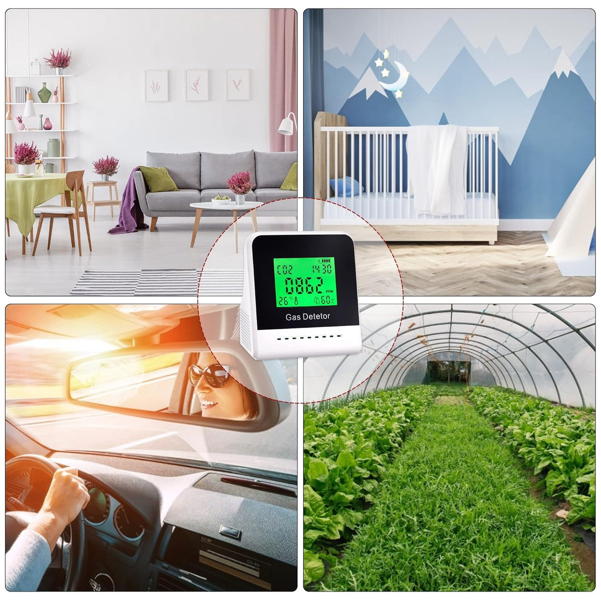 CO2 Detector Air Quality Monitor with NDIR Sensor O9442