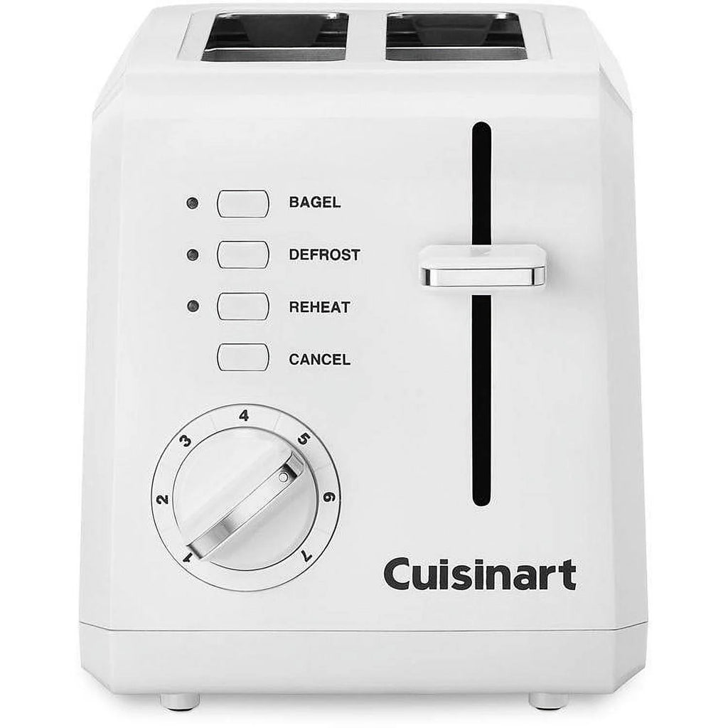 White 2-Slice Compact Plastic Toaster H52846